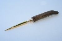 Brieföffner vergoldet Horn
